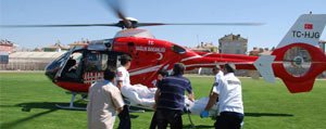 Ambulans Helikopter Epilepsi Hastasi Için Havalandi