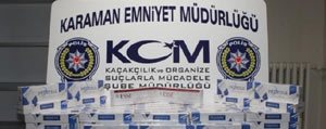 Karaman`da 58 Bin 70 Paket Kaçak Sigara Ele Geçirildi