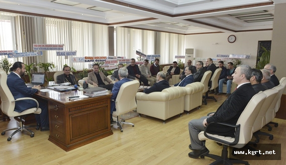 NEÜ'lü Akademisyenler Ve Sadam Üyelerinden KMÜ Rektörü Akgül'e Tebrik Ziyareti