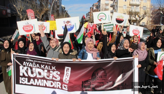 Karaman’da "Kudüs" İçin Protesto Yürüyüşü Düzenlendi