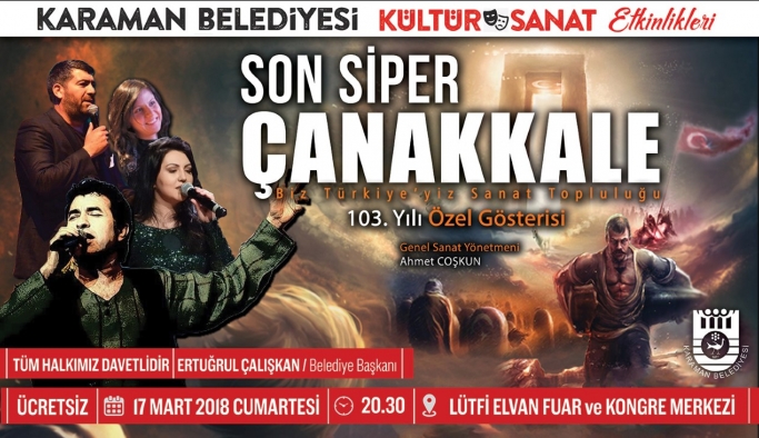 "Son Siper Çanakkale" Tiyatro Oyunu Cumartesi Sahne Alacak