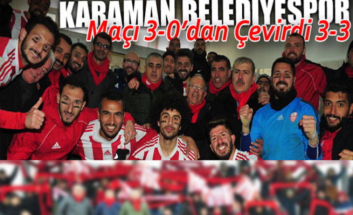 Karaman Belediyespor Maçı 3-0’dan Çevirdi 3-3