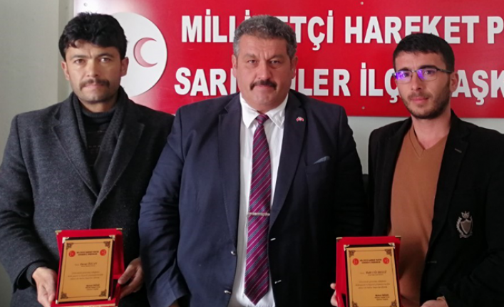 Sarıveliler’de O Başarılı İki İsme Plaket