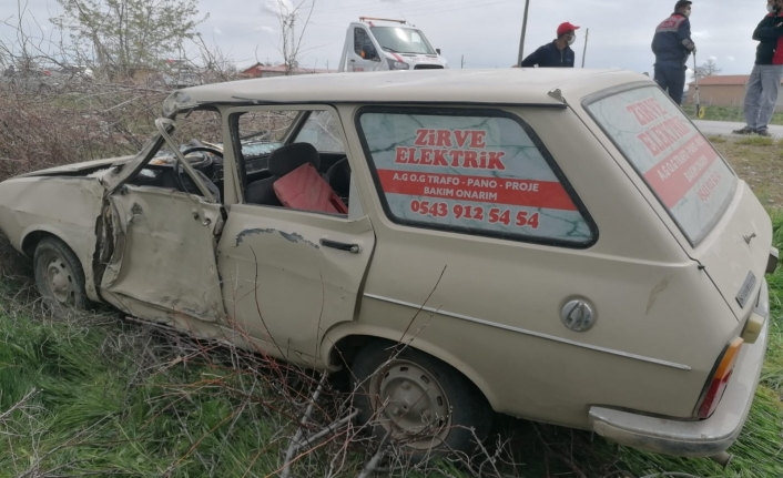 Ereğli’de Kontrolden Çıkan Otomobilin Sürücüsü Yaralandı