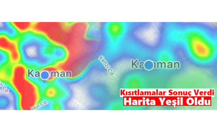 Karaman’da Kısıtlamalar Sonuç Verdi, Harita Yeşil Oldu
