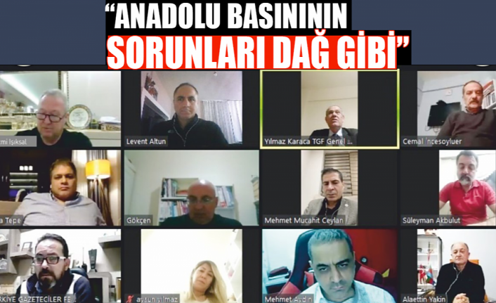 TGF: Anadolu Basınının Sorunları Dağ Gibi