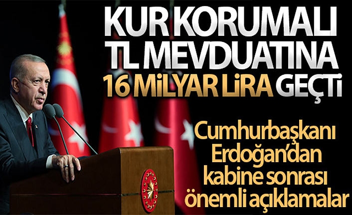 Cumhurbaşkanı Erdoğan'dan Kabine Sonrası Açıklama