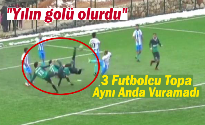 Karaman’da 3 Futbolcu Topa Aynı Anda Vuramadı