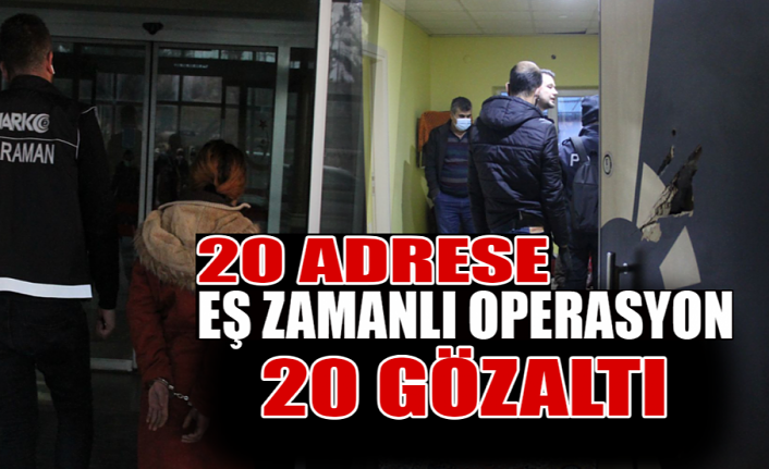 Uyuşturucu Satıcılarına Operasyon: 20 Gözaltı
