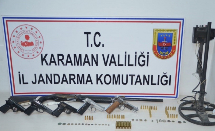 Karaman'da Tarihi Eser ve Silah Operasyonu