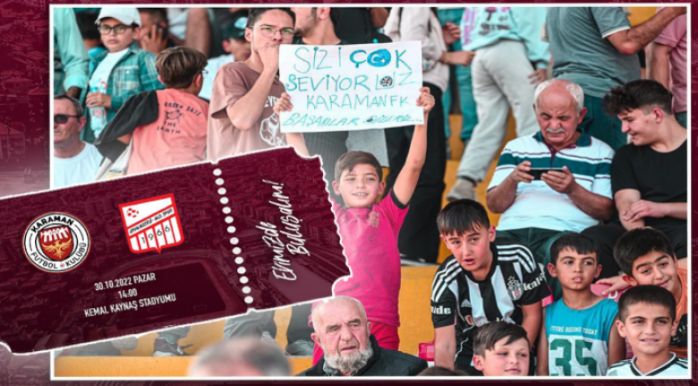 Karaman FK - Ayvalıkgücü Maç Biletleri Satışta
