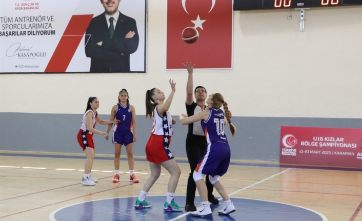 Basketbol U16 Kadınlar Bölge Şampiyonası Karaman’da Başladı