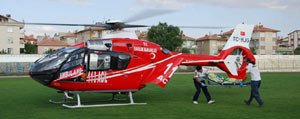 Helikopter Ambulans Osman Için Havalandi