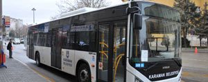 Karaman`da Belediye Otobüsleri Bayramda Ücretsiz