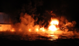 Karaman’da Fabrika Yangını