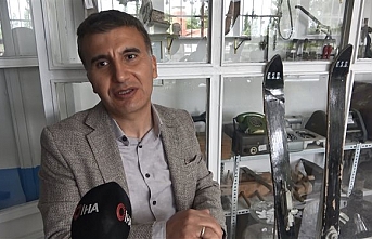 Fikret Ünlü’nün 60 Yıllık Ahşap Kayak Takımı...