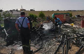 Karaman'da Bir Bahçede Korkutan Yangın