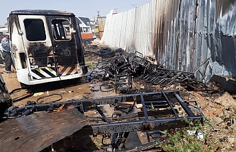 Karaman'da Yangında 3 Araç Zarar Gördü