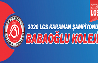 2020 LGS Karaman Şampiyonu Babaoğlu Koleji