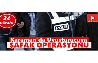 Karaman’da Uyuşturucuya Şafak Operasyonu: 34 Gözaltı