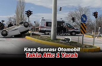 Ereğli’de Kaza Sonrası Otomobil Takla Attı: 1...