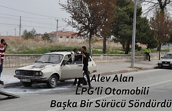 Karaman’da Alev Alan LPG’li Otomobili Başka Bir...