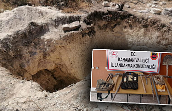Karaman'da Kaçak Kazıya Suçüstü: 4 Gözaltı