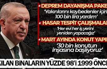 Cumhurbaşkanı Erdoğan: 'Depremde hayatını...