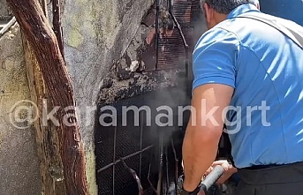 Karaman’da Kömürlükte Çıkan Yangın Korkuttu